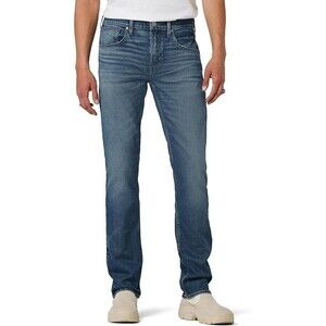 Hudson Jeans Mens Byron 31x33 Straight Leg Mid Rise 5 Pkt Button Fly Dark Denim